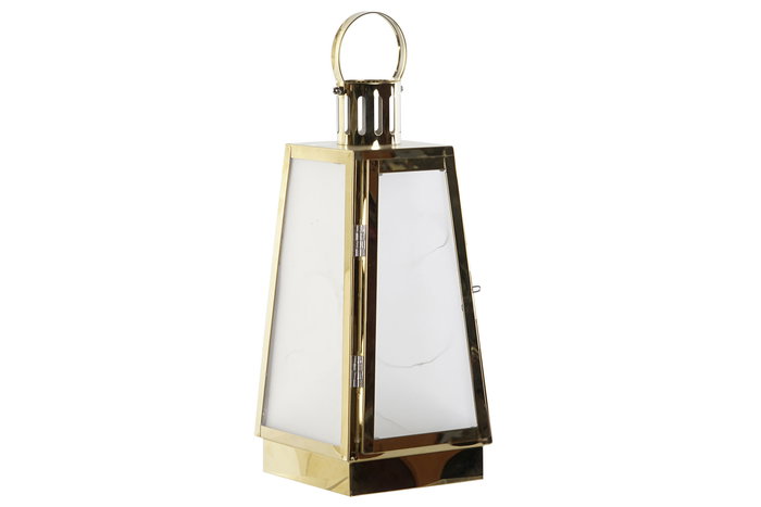 DKD Home Decor Farola Navidad Moderna Dorado 14 x 31.5 x 15 cm
