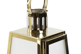 DKD Home Decor Farola Navidad Moderna Dorado 14 x 31.5 x 15 cm