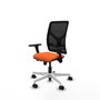 PIQUERAS Y CRESPO Silla de oficina Motilla Naranja y Negro