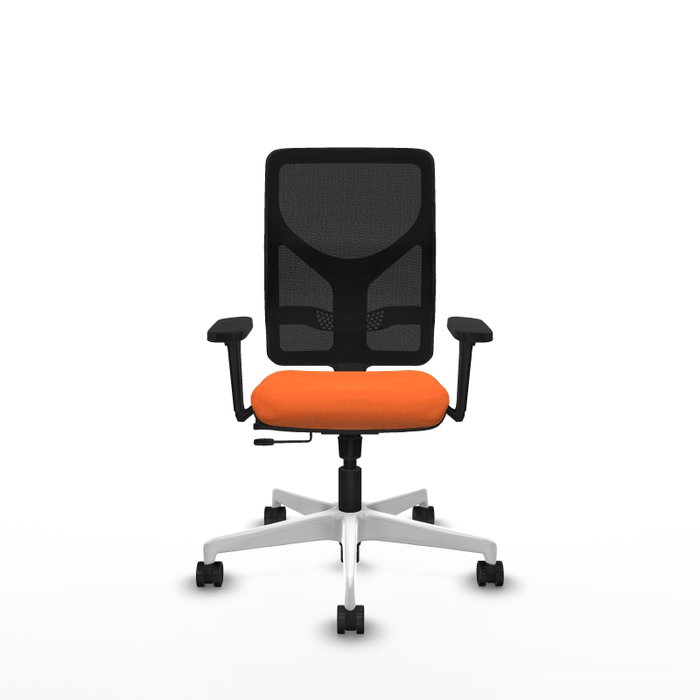 PIQUERAS Y CRESPO Silla de oficina Motilla Naranja y Negro