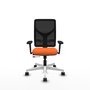 PIQUERAS Y CRESPO Silla de oficina Motilla Naranja y Negro