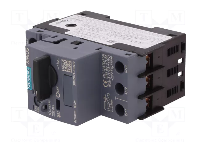 SIEMENS 3RV2 Interruptor motorizado 2,2kW 220-690VAC