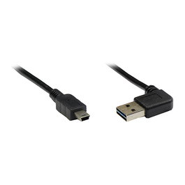 GoodConnections Cable USB 2.0 A a Mini B Angular Macho-Macho 3m Negro