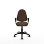 PIQUERAS Y CRESPO Silla de oficina Aýna con mecanismo Asincro, Tela Marrón oscuro