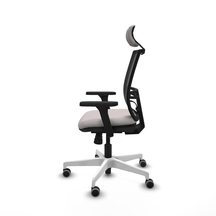 PIQUERAS Y CRESPO Silla de oficina Yunquera Blanco/Negro con Mecanismo Sincro PIQUERAS Y CRESPO Silla de oficina Yunquera Blanco/Negro con Mecanismo Sincro
