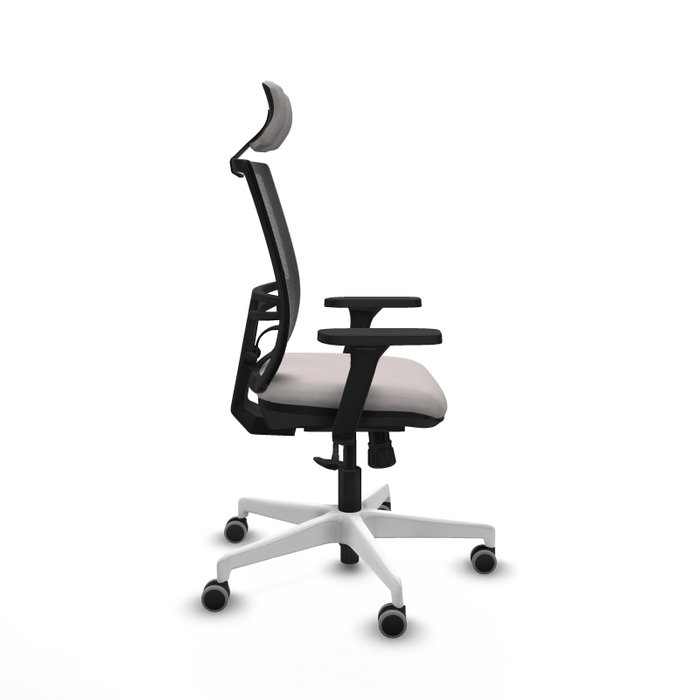 PIQUERAS Y CRESPO Silla de oficina Yunquera Blanco/Negro con Mecanismo Sincro PIQUERAS Y CRESPO Silla de oficina Yunquera Blanco/Negro con Mecanismo Sincro