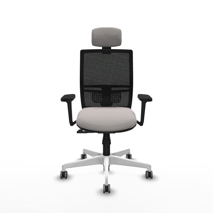 PIQUERAS Y CRESPO Silla de oficina Yunquera Blanco/Negro con Mecanismo Sincro PIQUERAS Y CRESPO Silla de oficina Yunquera Blanco/Negro con Mecanismo Sincro