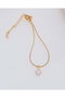 Heliophilia Silver Gld-Zrkklpkl Collar de Latón con Piedra de Circonita Dorado 45 cm