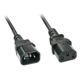 Lindy 30331 Cable de Alimentación IEC C14 a IEC C13 2m Negro