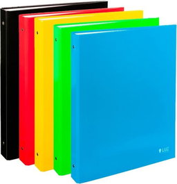 CARCHIVO Carpeta A4 con 2 Anillas de 40 mm, Cartón Forrado, Colores Surtidos Serie Luz