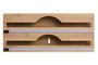 DKD Home Decor Portarrollos de Bambú con Cortador, 2 Compartimentos, Natural