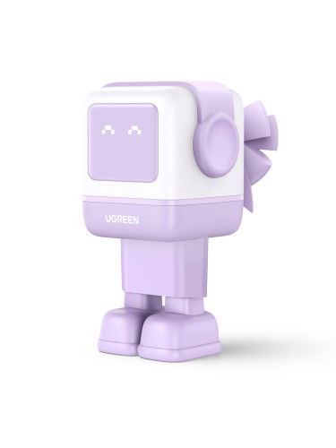 UGREEN 35291 Cargador Nexode RG 65W GaN 3 Puertos USB C/A Carga Rápida, Pantalla LED, Rosa