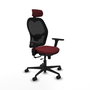 PIQUERAS Y CRESPO Silla de oficina Jorquera Granate/Negro con mecanismo Sincro/Traslack
