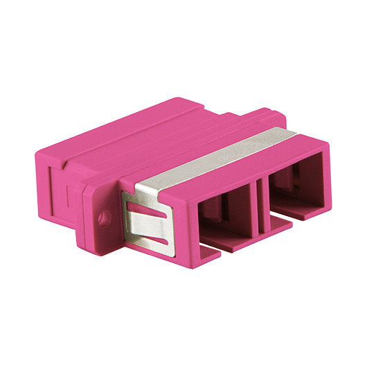 LogiLink Adaptador de fibra SC Duplex con brida, violeta