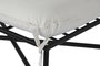 DKD Home Decor Reposapiés de Metal y Poliéster Negro