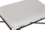 DKD Home Decor Reposapiés de Metal y Poliéster Negro