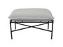 DKD Home Decor Reposapiés de Metal y Poliéster Negro