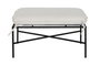 DKD Home Decor Reposapiés de Metal y Poliéster Negro