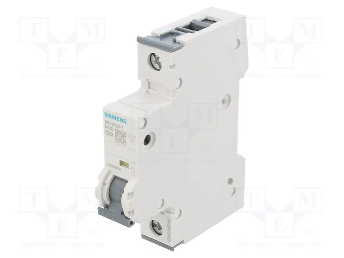 SIEMENS 5SY6120-7 Interruptor magnetotérmico 20A 1 Polo 6kA SIEMENS 5SY6120-7 Interruptor magnetotérmico 20A 1 Polo 6kA