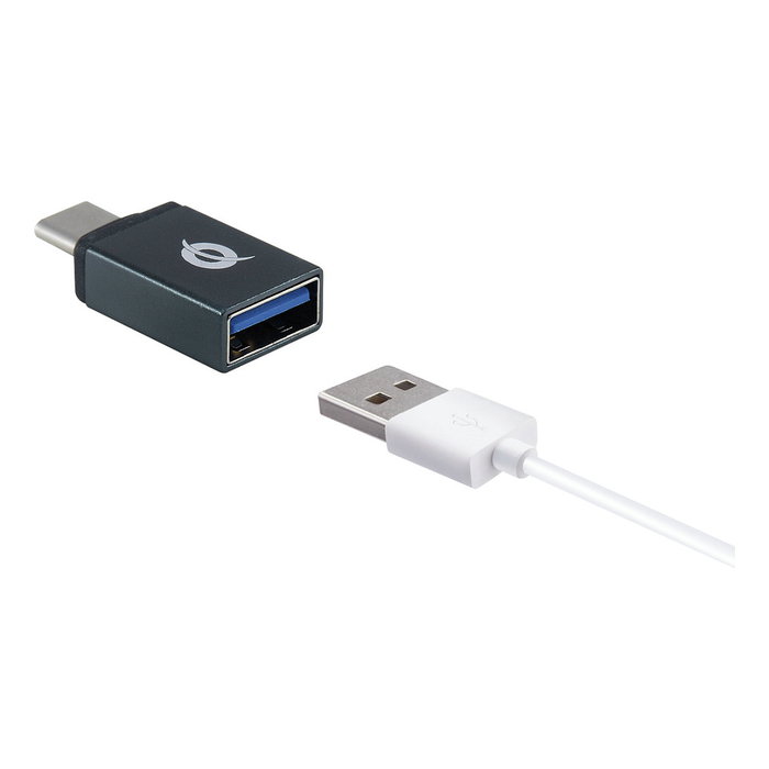 Conceptronic DONN03G Adaptador USB-C 3.2 Gen 1 Macho a USB-A 3.0 Hembra, 5 Gbps, Negro, Pack de 2 Unidades