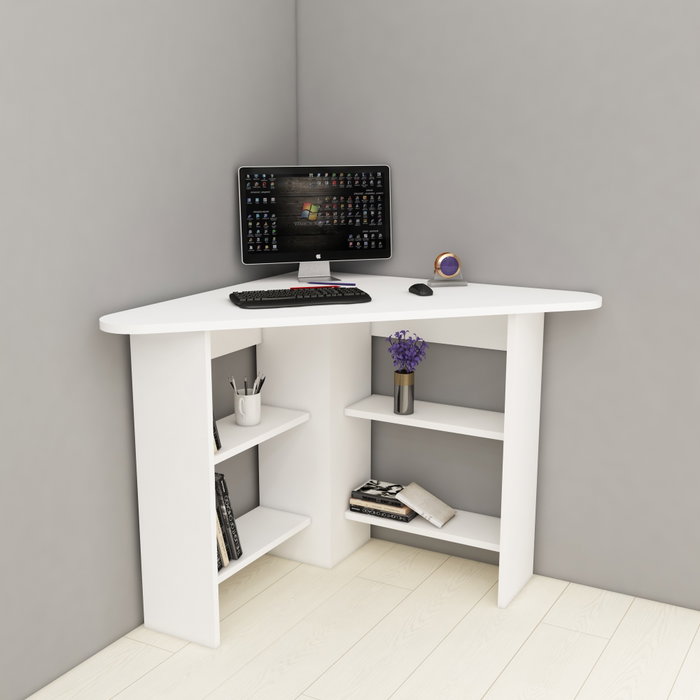 Hanah Home Mesa de Estudio Blanca 80x73.8x80 cm Tablero Partículas Melamina Hanah Home Mesa de Estudio Blanca 80x73.8x80 cm Tablero Partículas Melamina