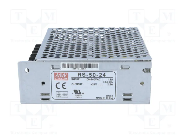 MEAN WELL RS-50 50W 24VDC 2,2A