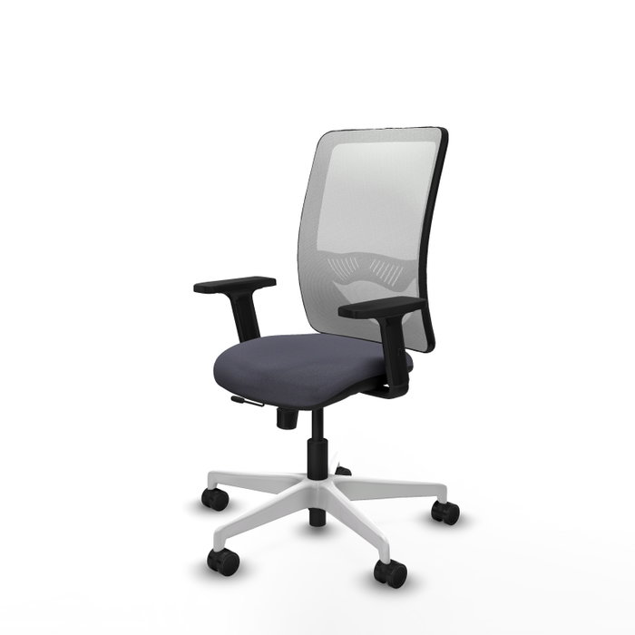 PIQUERAS Y CRESPO Silla de oficina Zulema con mecanismo Sincro/Traslack, Gris oscuro y Blanco PIQUERAS Y CRESPO Silla de oficina Zulema con mecanismo Sincro/Traslack, Gris oscuro y Blanco