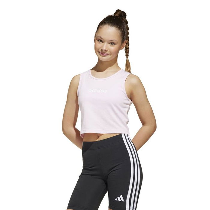Camiseta de Tirantes Infantil Adidas Jg Lin Tk 160 Rosa Camiseta de Tirantes Infantil Adidas Jg Lin Tk 160 Rosa