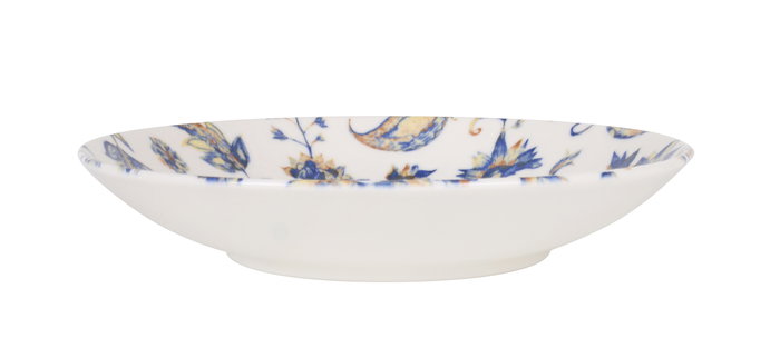 Santa Clara Vajilla 12P Porcelana Ivory Decorada Modelo Aloia, Impresión Digital, Lavavajillas y Microondas