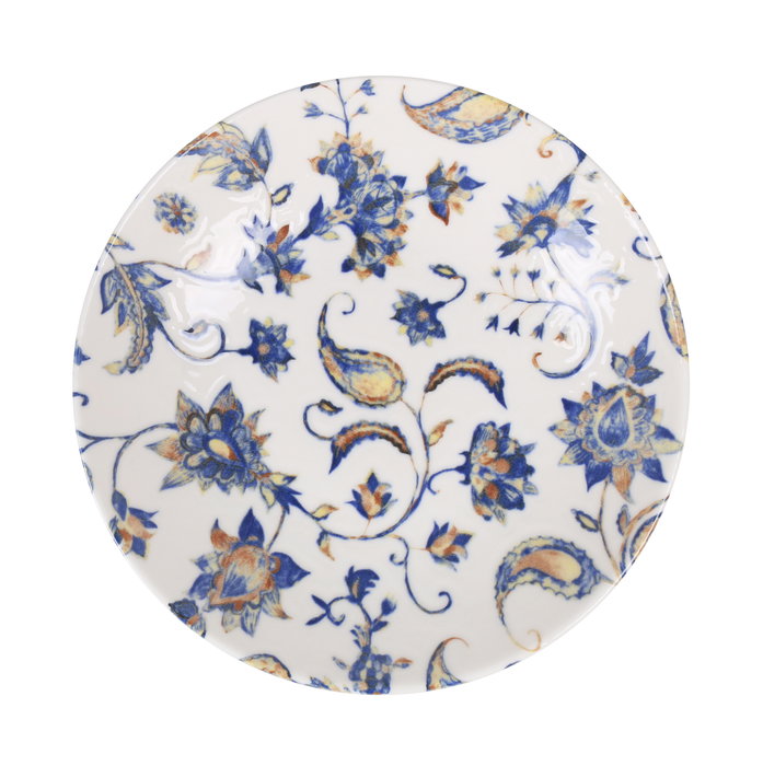 Santa Clara Vajilla 12P Porcelana Ivory Decorada Modelo Aloia, Impresión Digital, Lavavajillas y Microondas