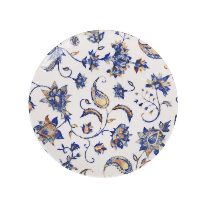 Santa Clara Vajilla 12P Porcelana Ivory Decorada Modelo Aloia, Impresión Digital, Lavavajillas y Microondas