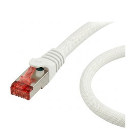 PYTHON Series Cable de red Cat.6 8063PY-150W con nailon trenzado, 15m, Blanco