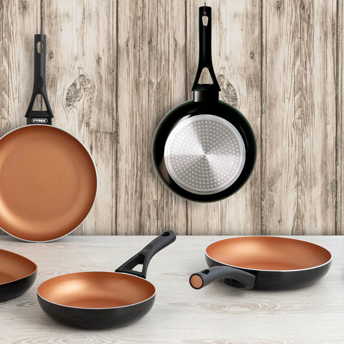 Pyrex® Sartén Aluminio Prensado Action 28 cm (5 Unidades) Cobre