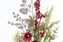DKD Home Decor Adorno de Muérdago Rojo de PVC y Metal