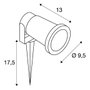 SLV GmbH NAUTILUS SPIKE Gartenstrahler GU10 IP65 negro