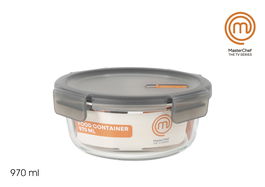 Inde Fiambrera Hermética Redonda 970Ml 18 cm x 7,5 cm x 18 cm (6 Unidades)