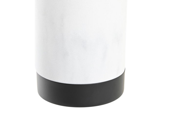 DKD Home Decor Escobillero de Resina y Acero Inoxidable Mármol Blanco DKD Home Decor Escobillero de Resina y Acero Inoxidable Mármol Blanco