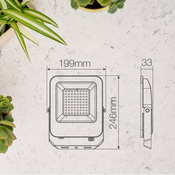 GSC Evolution Proyector LED Santadi 100W 6500K IP65 Negro
