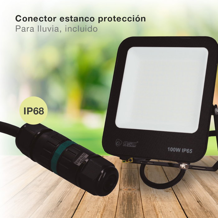 GSC Evolution Proyector LED Santadi 100W 6500K IP65 Negro