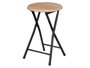 GIFTDECOR Taburete de madera plegable Natural