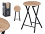 GIFTDECOR Taburete de madera plegable Natural