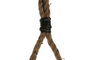 DKD Home Decor Espejo de Madera y Cuerda Marrón con Bolas 38x4x72 cm