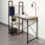 Max Home Mesa Escritorio con Estantería 120x64x120 cm Acero y Melamina