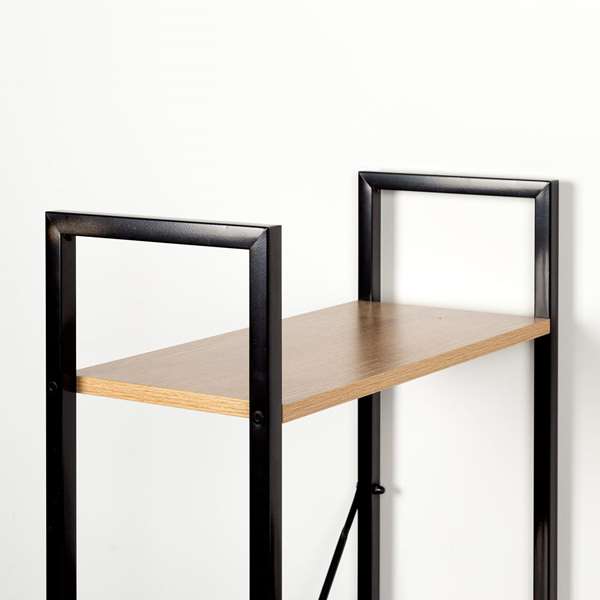 Max Home Mesa Escritorio con Estantería 120x64x120 cm Acero y Melamina