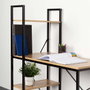 Max Home Mesa Escritorio con Estantería 120x64x120 cm Acero y Melamina