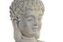 DKD Home Decor Figura de Buda Gris en Fibra de Vidrio