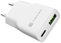 Natec Cargador Ribera GaN Slim USB-A+USB-C 20W Blanco