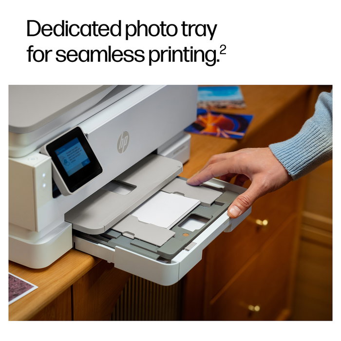 HP Envy Photo 7230 All-in-One Inalámbrico - Impresora Multifunción a Color, Escáner, Copiadora, Beige y Blanco