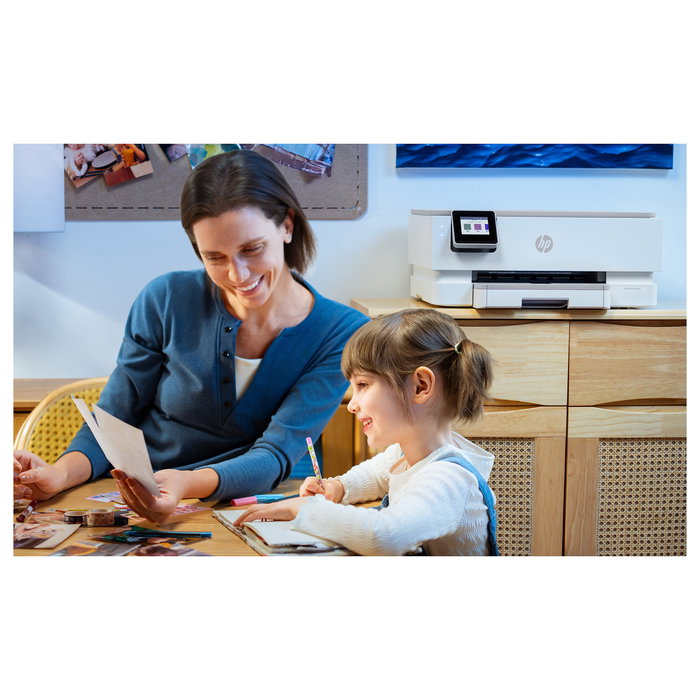 HP Envy Photo 7230 All-in-One Inalámbrico - Impresora Multifunción a Color, Escáner, Copiadora, Beige y Blanco