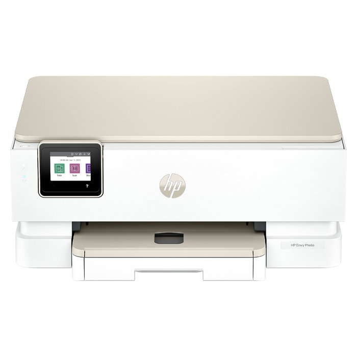 HP Envy Photo 7230 All-in-One Inalámbrico - Impresora Multifunción a Color, Escáner, Copiadora, Beige y Blanco